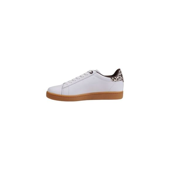 EA7 Emporio Armani Beige Leather Low Top Women's Sneakers - Picture 3 of 5